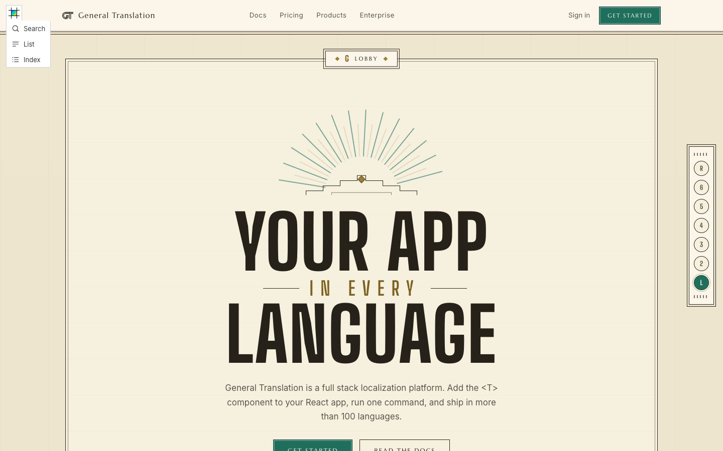 Spire Setbacks, the first fold in the light theme at 1440 pixels wide