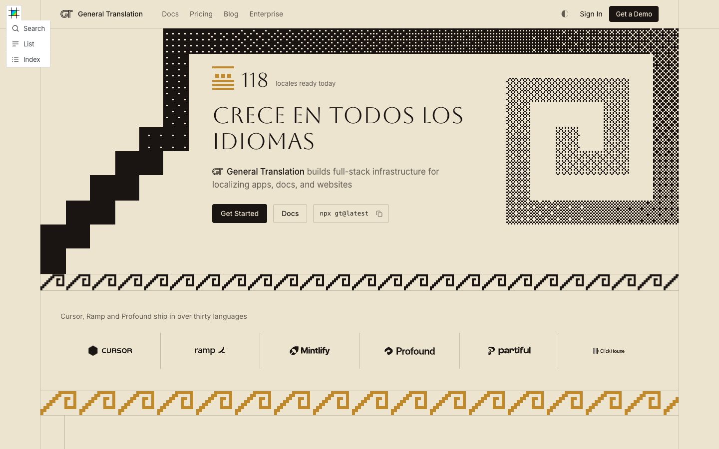 Stepped Fret, the first fold in the light theme at 1440 pixels wide