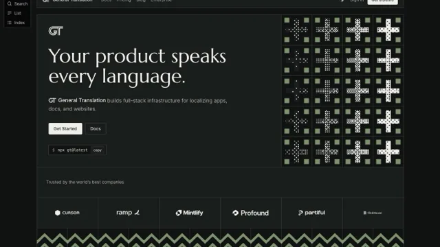 Textile Block in dark mode